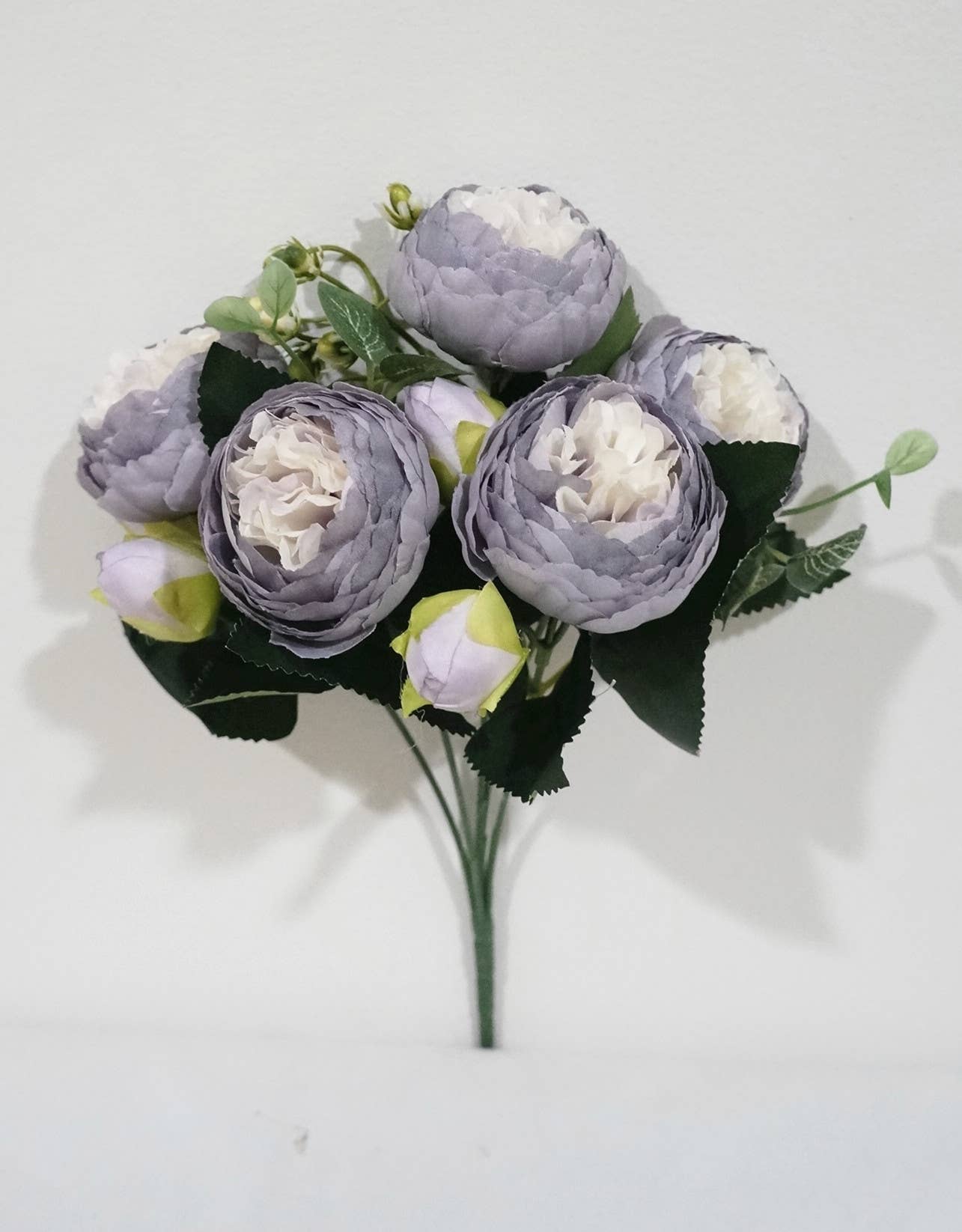 12''T Silk Peony Bunch, Small Floral Bunch, Spring Peonies