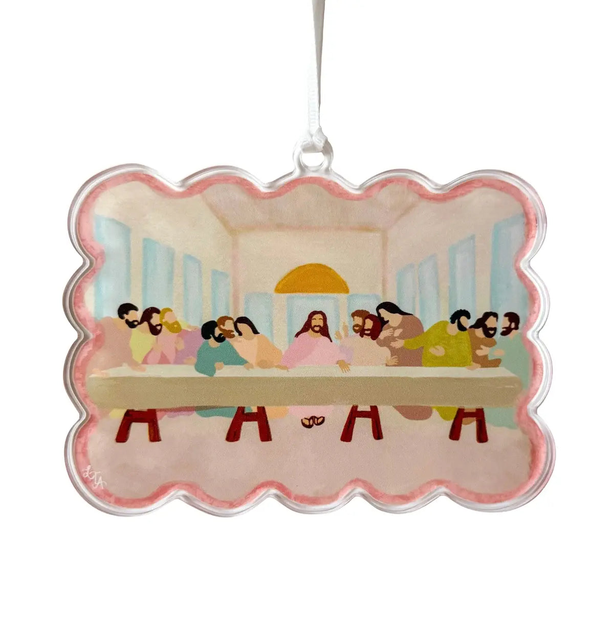 The Last Supper Pastel Acrylic Ornament