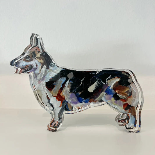 Corgi Tri Mini Acrylic Block