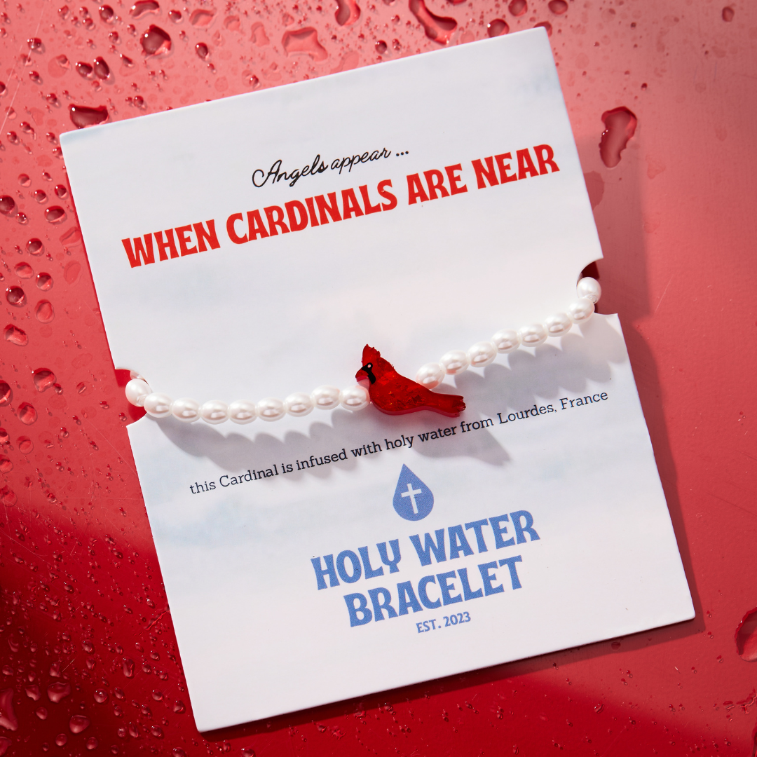 Red Cardinal Holy Water Bracelet