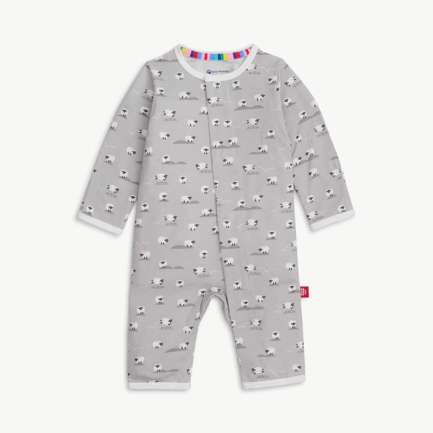 Baa Baa Baby Gray Magnetic Coverall