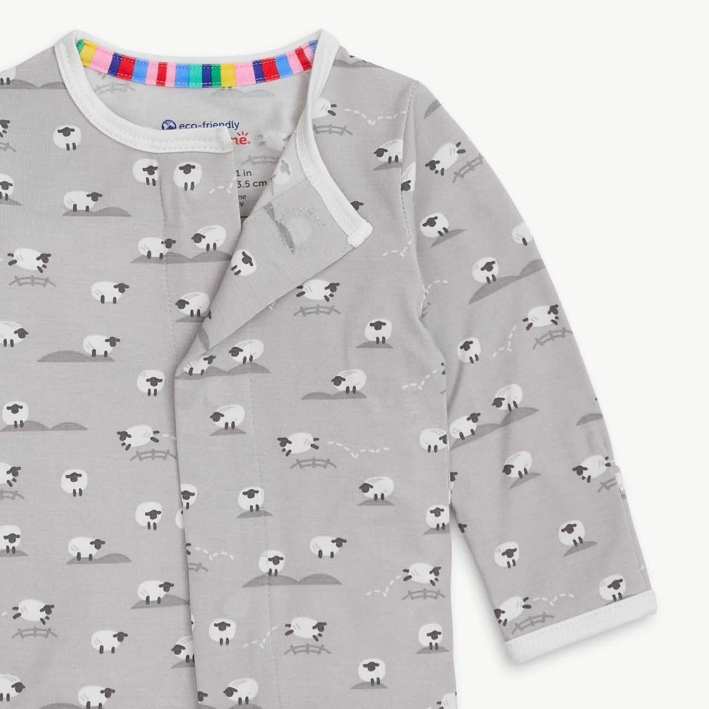 Baa Baa Baby Gray Magnetic Coverall