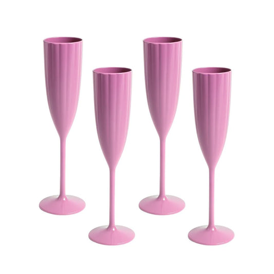 Garden Party Scalloped Acrylic Flutes