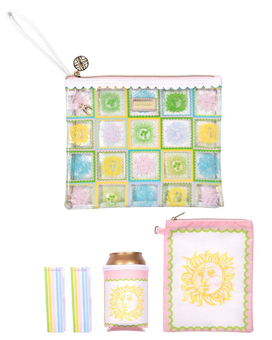 Sun Tiles Home Beach Day Pouch