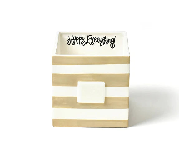 Neutral Stripe Medium Nesting Cube