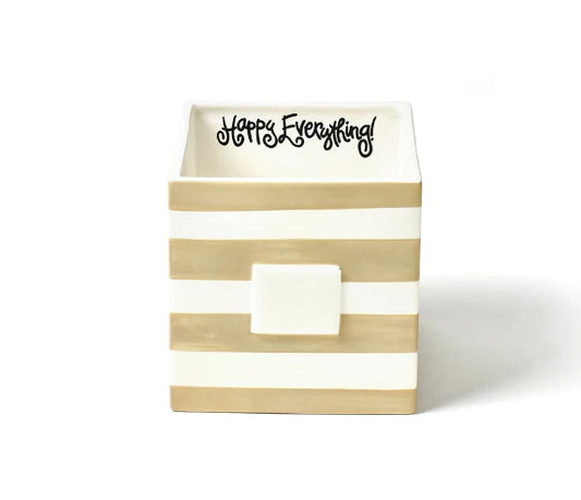 Neutral Stripe Medium Nesting Cube