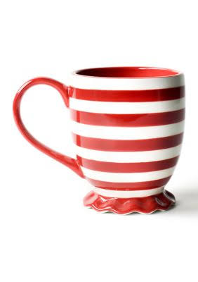 Mug Red Stripe Ruffle