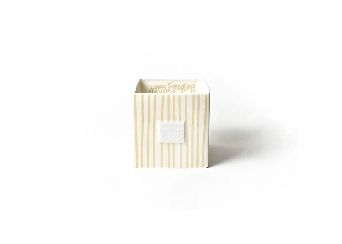 Neutral Skinny Stripe Medium Nesting Cube
