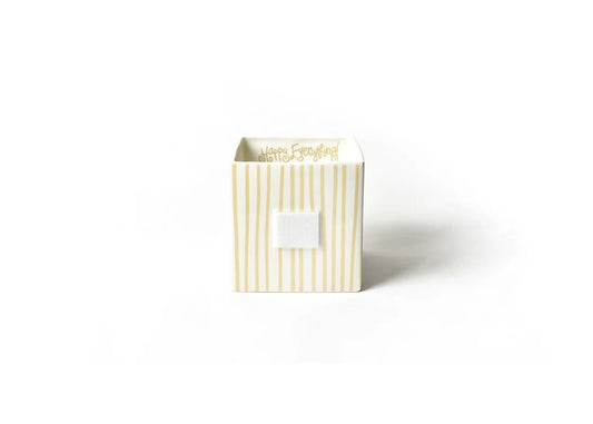 Neutral Skinny Stripe Medium Nesting Cube