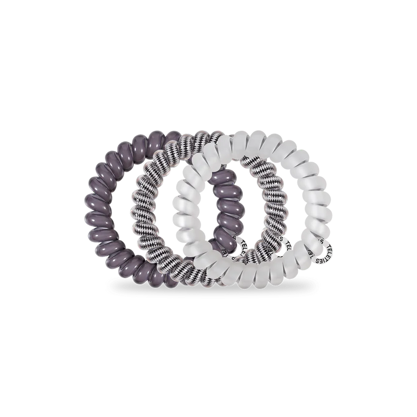 Silver Flames Large Hair Ties