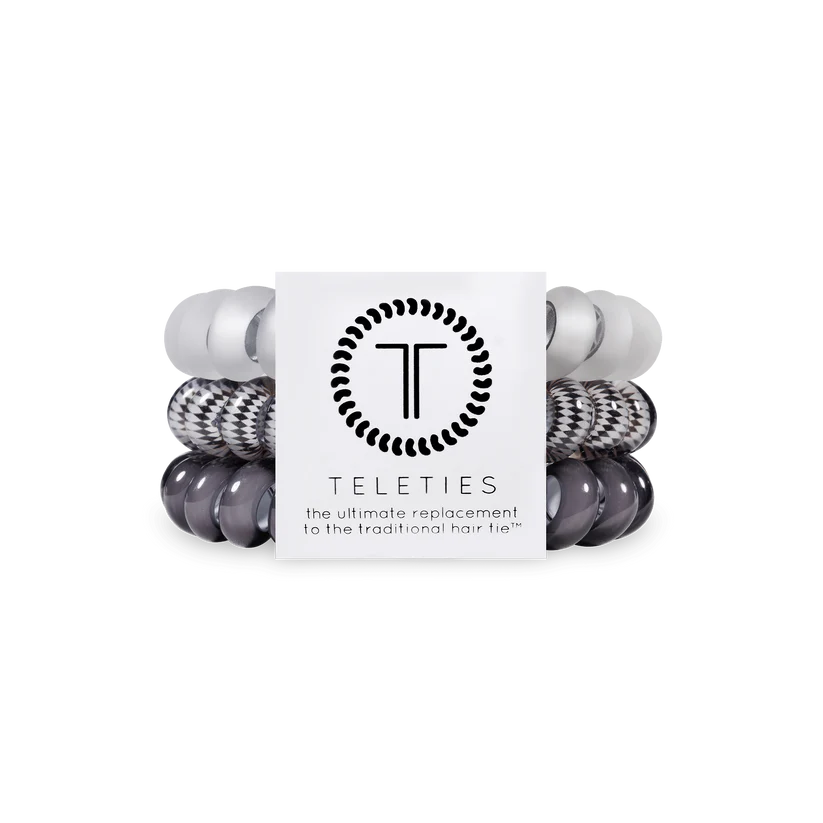 Silver Flames Large Hair Ties