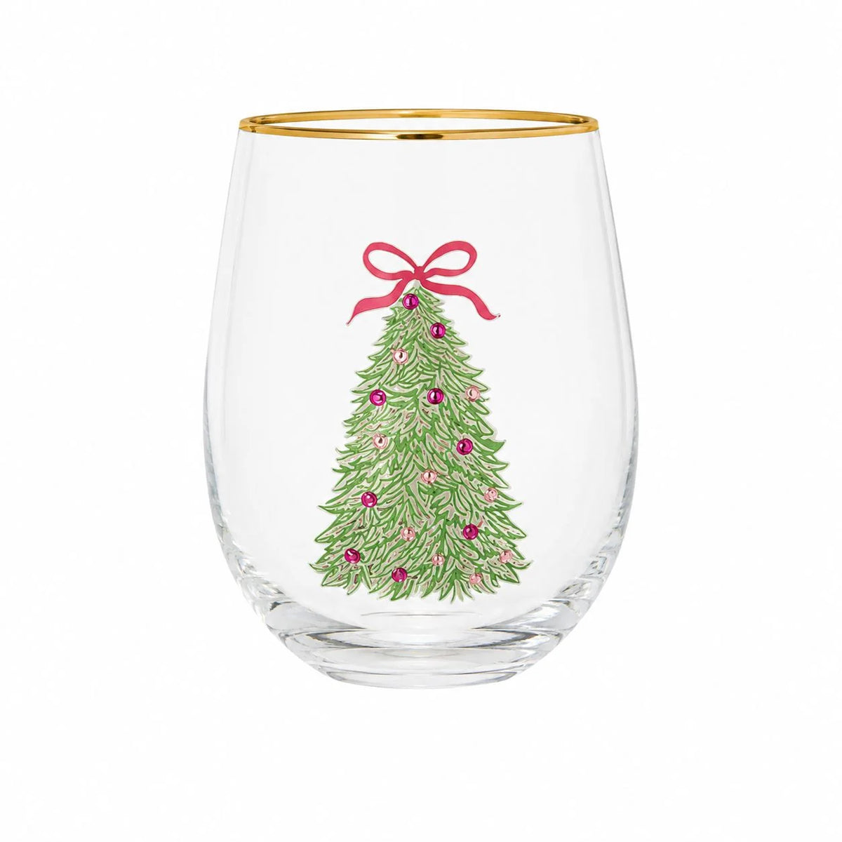 Rosy Woodlands Stemless Wine Glass